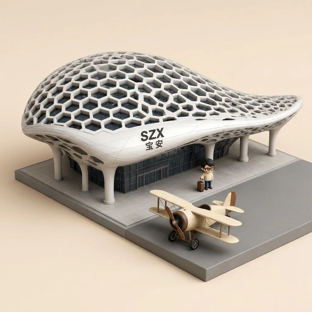 Bao'an Terminal 3 isometric — day