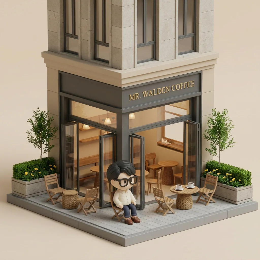 Mr Walden Coffee isometric — day
